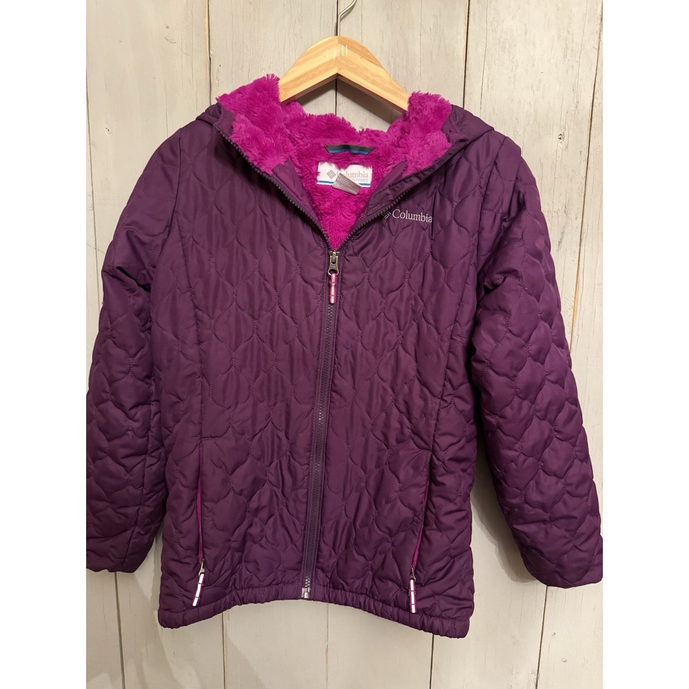 Columbia Bella Plush Winter Snow Jacket‎ Quilted Purple Pink Sherpa  Lined  XL